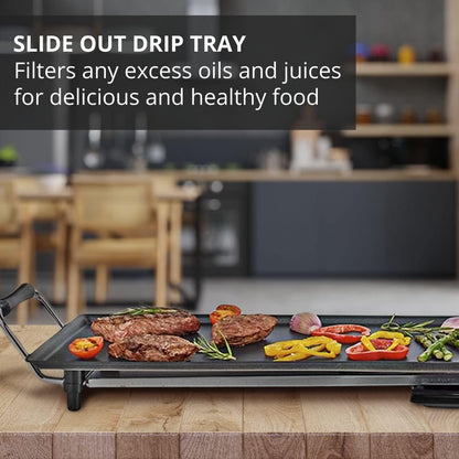 Nedis Teppanyaki Table Grill | Baking surface ( l x w ): 90 x 23 cm | 5 Heat Settings