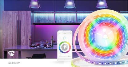 Nedis SmartLife LED Strip | Wi-Fi | Multi Colour | SMD | 5.00 m | IP65 | 2700 K | 960 lm | Android™ / IOS