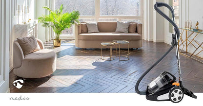Nedis Bagless Vacuum Cleaner | Bagless | 700 W | Dust capacity: 3.0 l | Combi Brush | Action radius: 8.50 m | HEPA air filter | Anthracite / Black / Orange