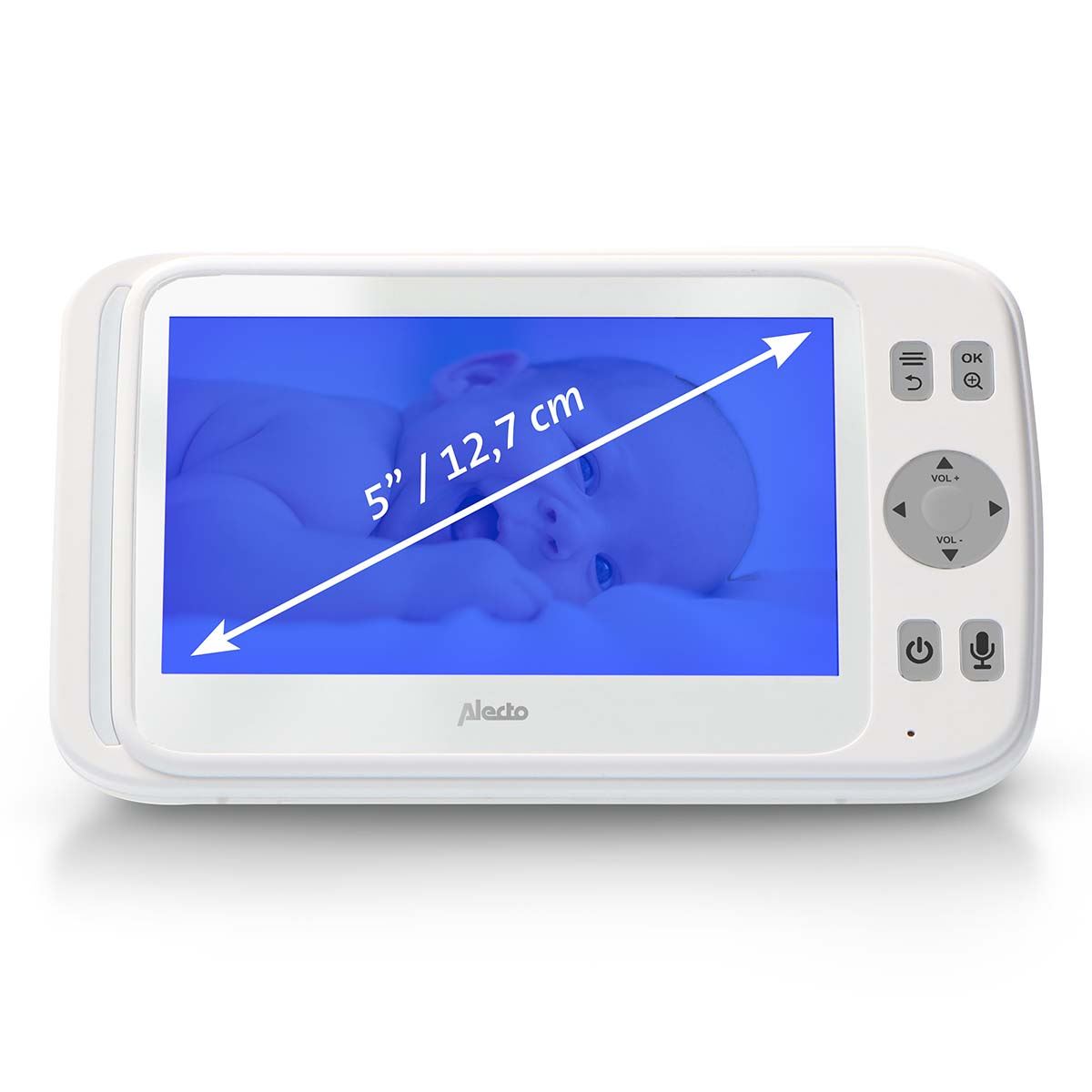 Alecto DVM-275 Video Baby Monitor | With camera | 5" Color Screen | White
