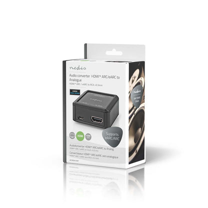Nedis Digital Audio Converter | 1-way | Connection input: HDMI™ Input | Connection output: 2x (2x RCA Female) / 3.5 mm | Automatic | Anthracite