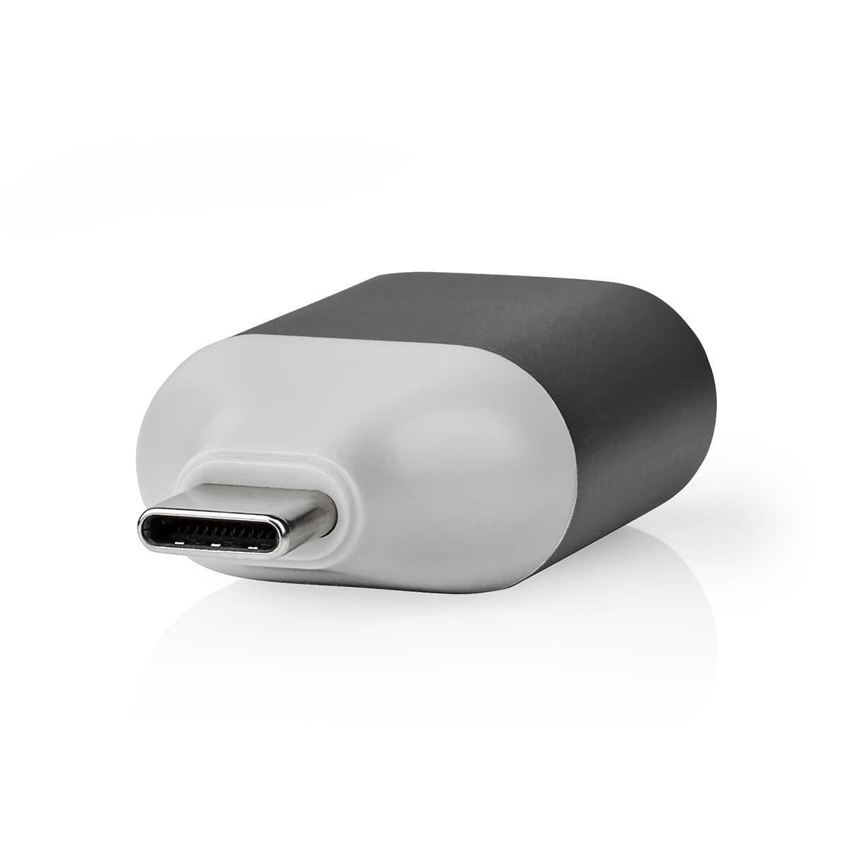 Nedis USB-C™ Adapter | USB 3.2 Gen 1 | USB-C™ Male | VGA Female | Full HD 1080p | Round | Nickel Plated | Black / Grey | Envelope