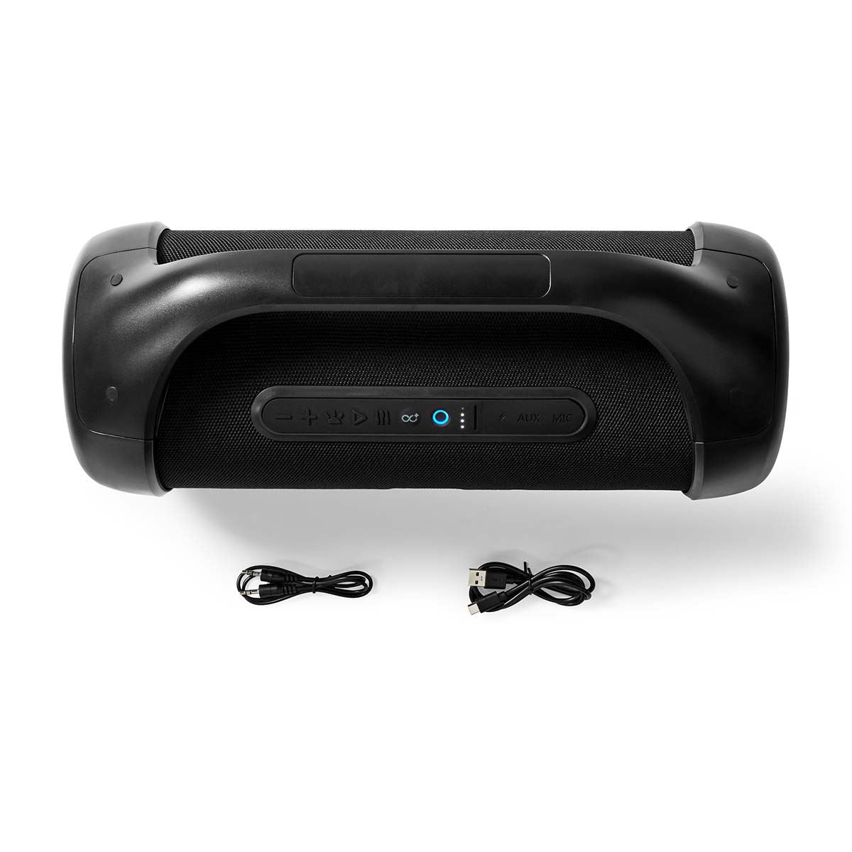 Nedis Bluetooth® Party Boombox | 9.5 hrs | 2.1 | 120 W | Media playback: AUX | IPX5 | Linkable | Carrying handle | Party lights | Black