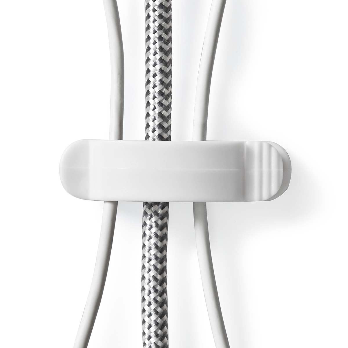 Nedis CMGC22033WT | Cable Management | Cable Clip | Locked | 3 pcs | Number of slots: 3 Slots | Maximum cable thickness: 7.5 mm | Polypropylene | White