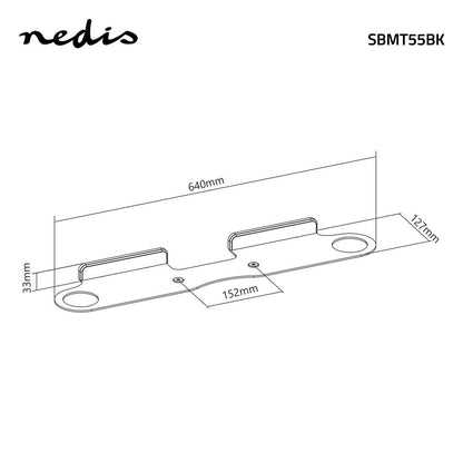Nedis Soundbar Mount | Compatible with: Sonos® Beam™ | Wall | 5 kg | Fixed | ABS / Steel | Black