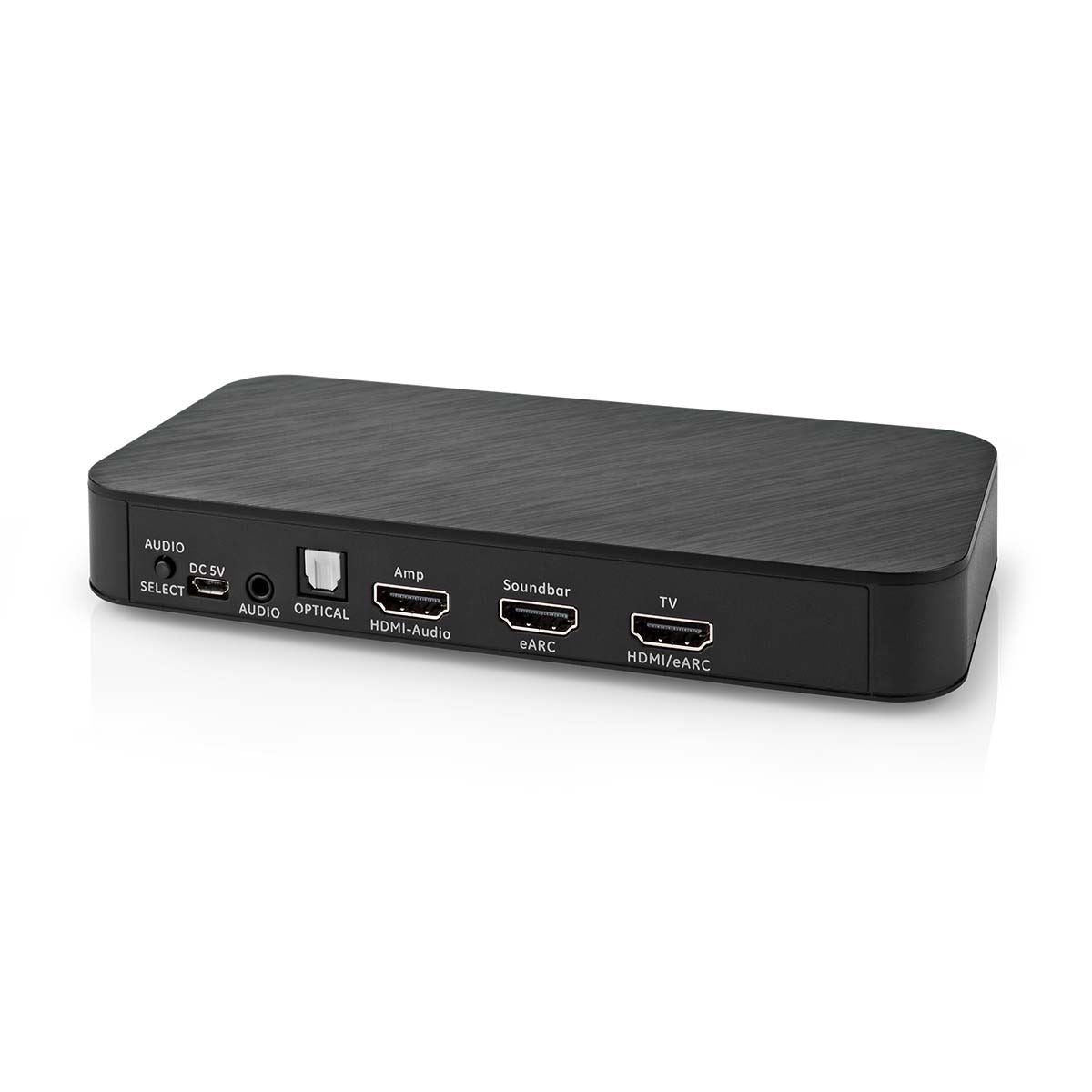 Nedis Digital Audio Converter | 2-way | Connection input: DC Power / 1x HDMI™ Input | Connection output: 1x 3.5 mm / 1x TosLink / 3x HDMI™ Output | Automatic / Push Button | Anthracite