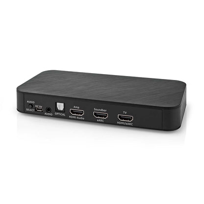 Nedis Digital Audio Converter | 2-way | Connection input: DC Power / 1x HDMI™ Input | Connection output: 1x 3.5 mm / 1x TosLink / 3x HDMI™ Output | Automatic / Push Button | Anthracite