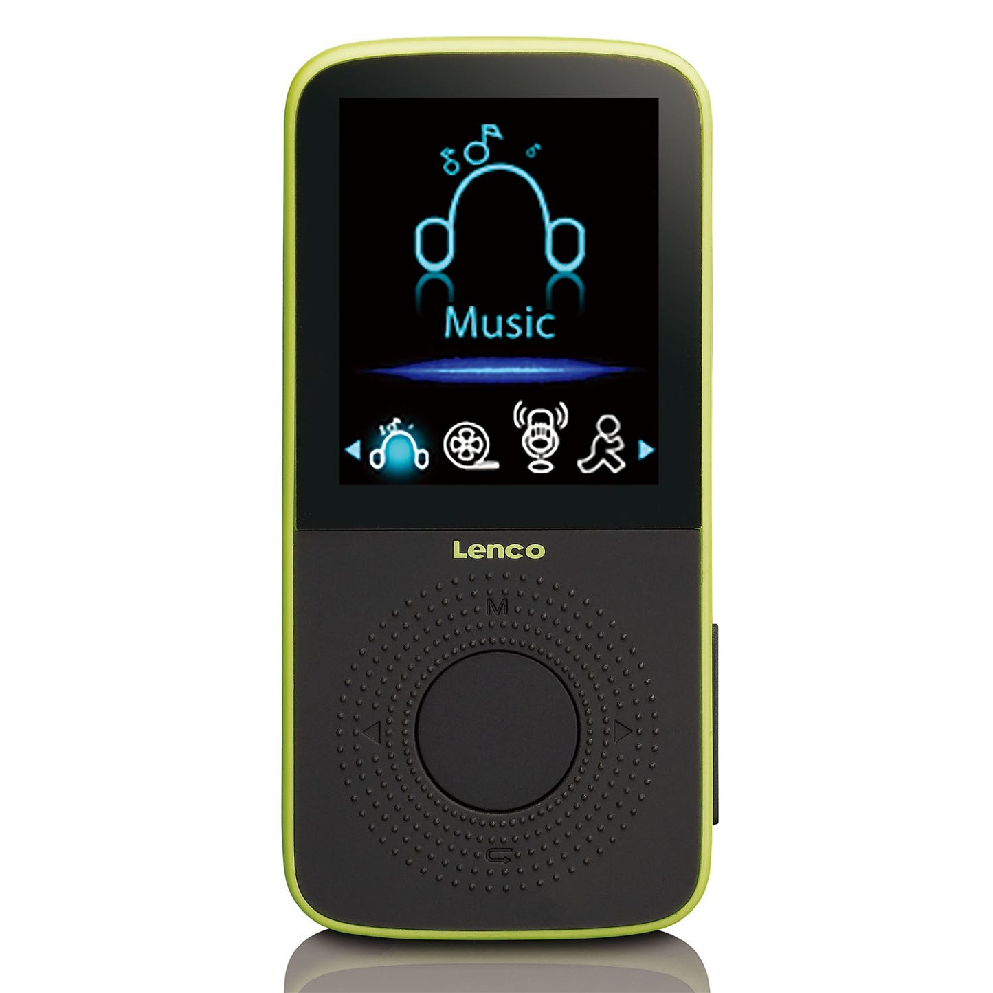 Lenco PODO-153LM | Sports MP3/4 Player with Pedometer |Wristband | 4GB | Micro SD Card Expansion | Lime