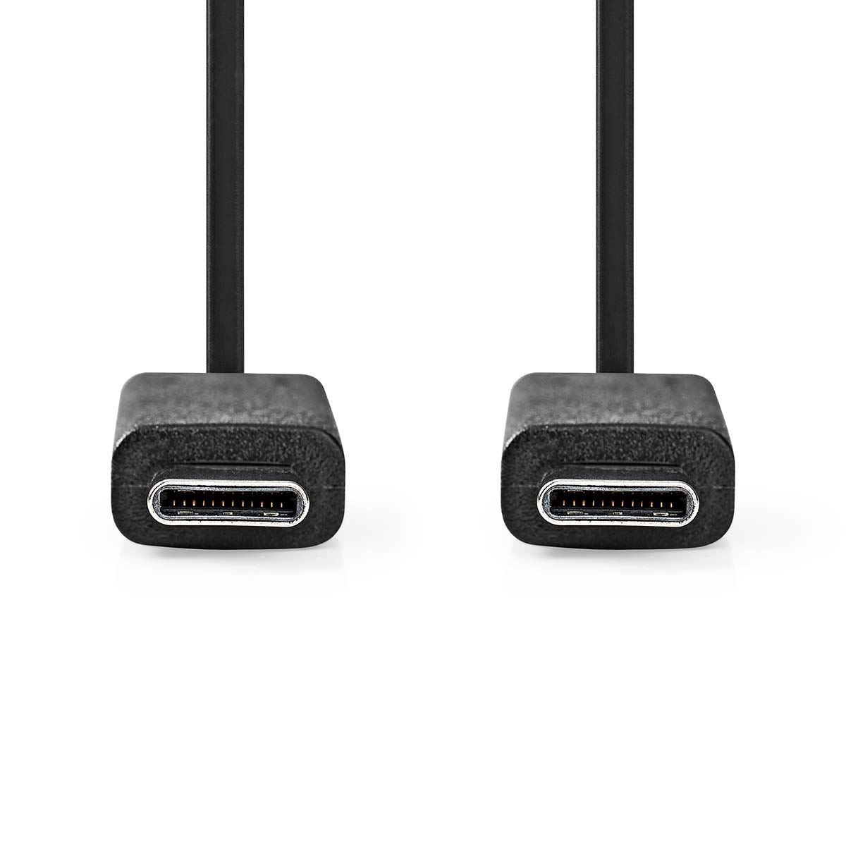 Nedis USB Cable | USB 3.2 Gen 2 | USB-C™ Male | USB-C™ Male | 240 W | 8K@30Hz | 20 Gbps | Nickel Plated | 1.00 m | Round | PVC | Black | Label