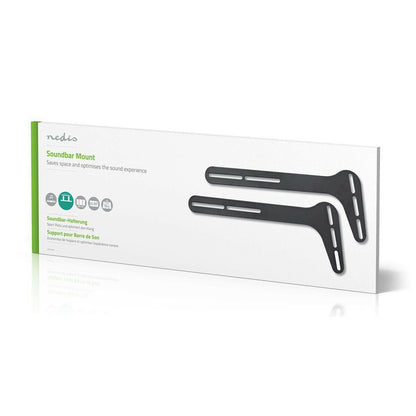 Nedis Soundbar Mount | Compatible with: Universal | Attached to the TV | 15 kg | Fixed | Steel | Black