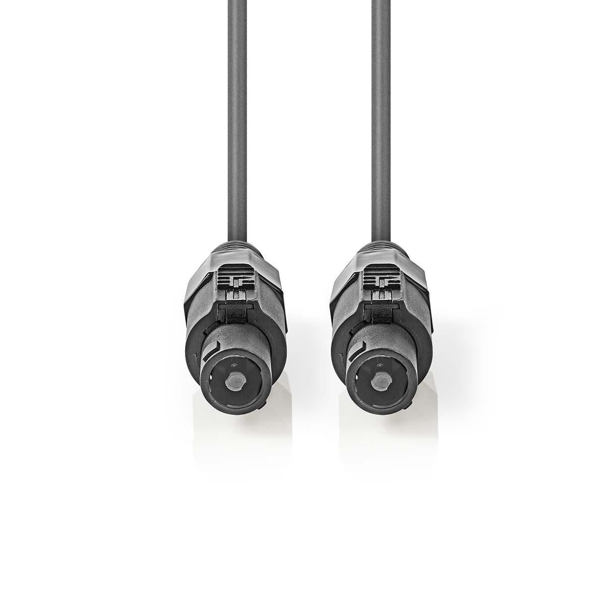 Nedis Speaker Cable | 48 x 0.20 mm | Copper | 5.00 m | Round | PVC | Dark Grey | Carton Sleeve