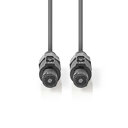 Nedis Speaker Cable | 48 x 0.20 mm | Copper | 5.00 m | Round | PVC | Dark Grey | Carton Sleeve