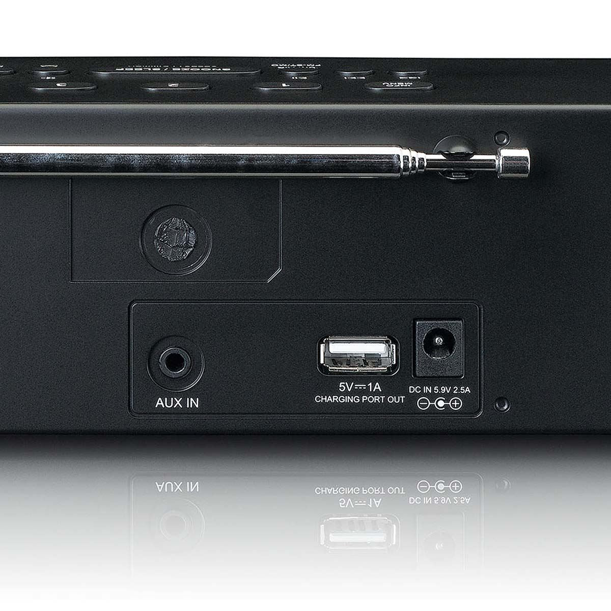 Lenco CR-640BK | DAB+ FM Clock Radio | USB | Bluetooth® Speaker | Black