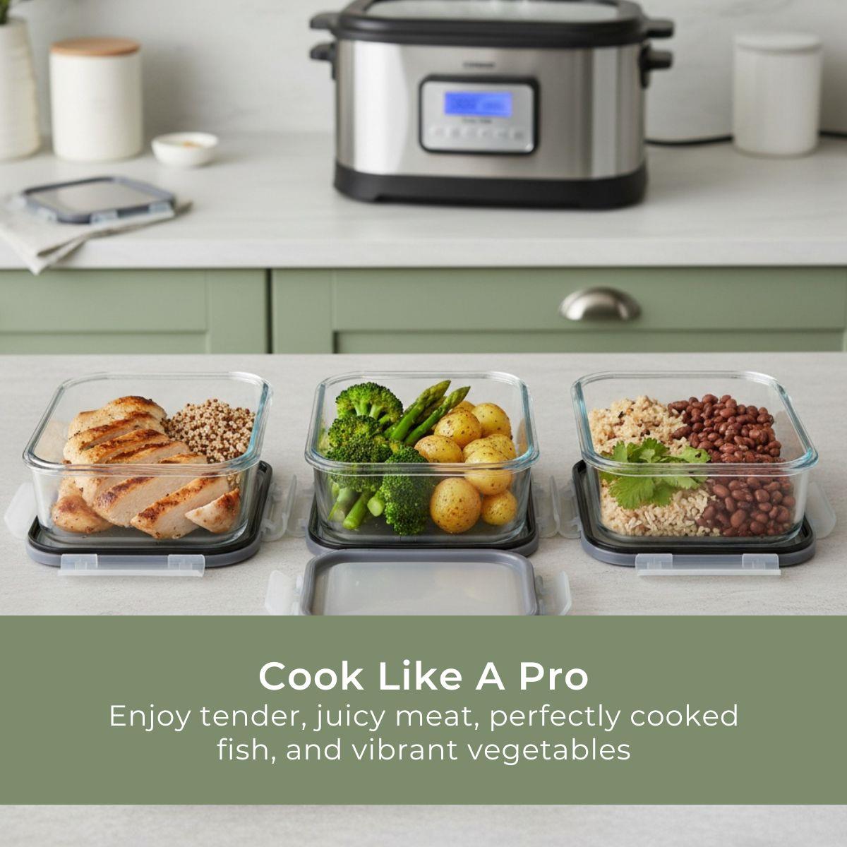 MELISSA Sous Vide with LCD Timer | 6L | 520W | Black / Stainless Steel