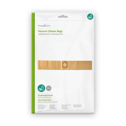 Nedis DUBG111ELE10 | Vacuum Cleaner Bag | 10 pcs | Paper | Most sold for: Electrolux | Brown
