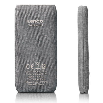 Lenco XEMIO-861GY | MP3/MP4 Player | Bluetooth® | 8GB | Micro SD Card Expansion | Grey