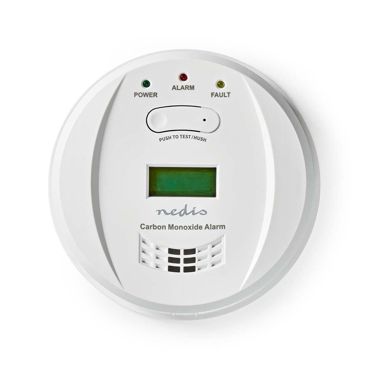 Nedis Carbon Monoxide Alarm | Battery Powered | Battery life up to: 5 year | With pause button | With test button | 85 dB | White