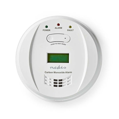 Nedis Carbon Monoxide Alarm | Battery Powered | Battery life up to: 5 year | With pause button | With test button | 85 dB | White