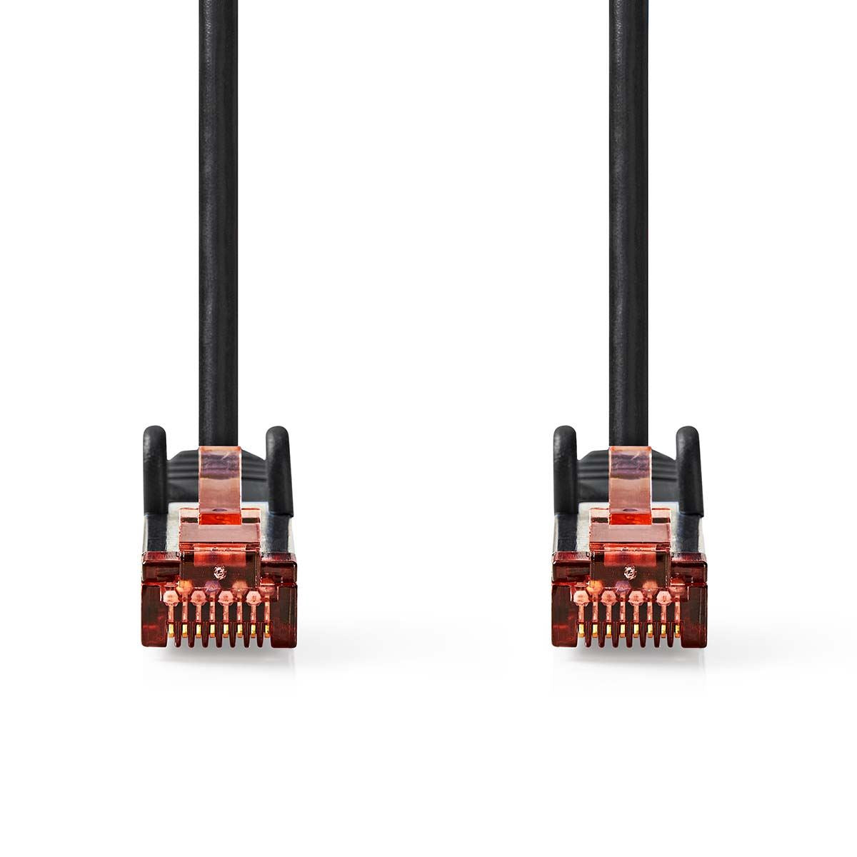 Nedis PG-KIT7T | CAT6 Network Cable | RJ45 Male | RJ45 Male | S/FTP | 2.00 m | Round | LSZH | Black | Label