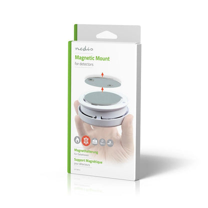 Nedis Detector Mount | Diameter: 70 mm | Magnetic | Adhesive Tape | Silver