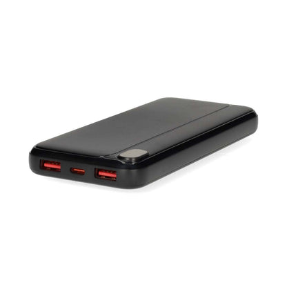 Nedis PBKPD20W125BK | Powerbank | 10000 mAh | 1.5 / 1.67 / 2.0 / 2.22 / 3.0 A | Number of outputs: 3 | Output connection: 1x USB-C™ / 2x USB-A | Input connection: 1x USB-C™ | PD3.0 20W | Lithium-Polymer | Display