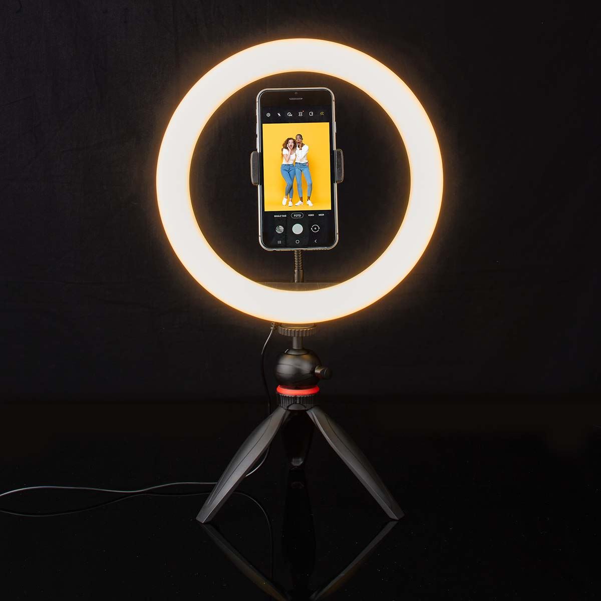 Nedis Ring Light | 10 inch | 120 LED's | 2700 - 6700 K | Tripod | Black