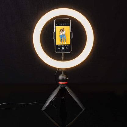 Nedis Ring Light | 10 inch | 120 LED's | 2700 - 6700 K | Tripod | Black
