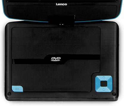 Lenco DVP-910BU | Portable 9" DVD-Player | USB Headphones and Mounting bracket |Blue / Black