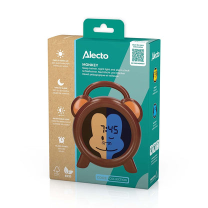 Alecto BC-100 MONKEY | Sleep Trainer & Night Lamp Light / Alarm Clock | Monkey