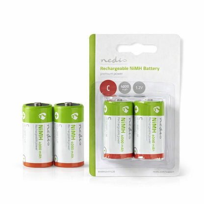 Nedis Rechargeable NiMH Battery C | 1.2 V DC | 4000 mAh | Precharged | 2-Pack | HR14