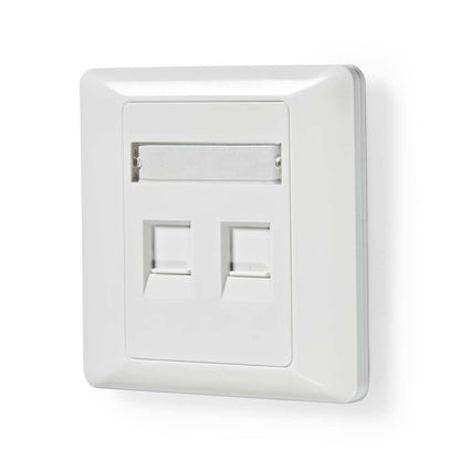 Nedis CCGP89760WT | Network Keystone Face Plate | Face Plate RJ45 | 2 port(s) | ABS | White | Envelope