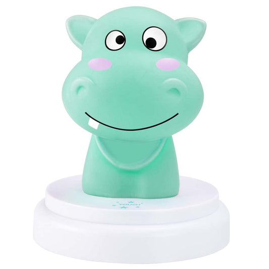 Alecto SILLY HIPPO LED Childrens Bedroom Night Light | Blue