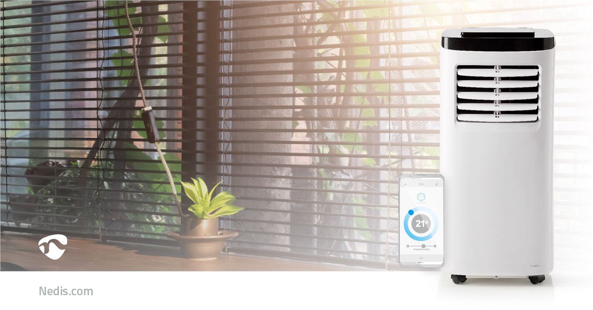 Nedis SmartLife 3-in-1 Air Conditioner | Wi-Fi | 7000 BTU | 60 m³ | Dehumidification | Android™ / IOS | Energy class: A | 2-Speed | 65 dB | White