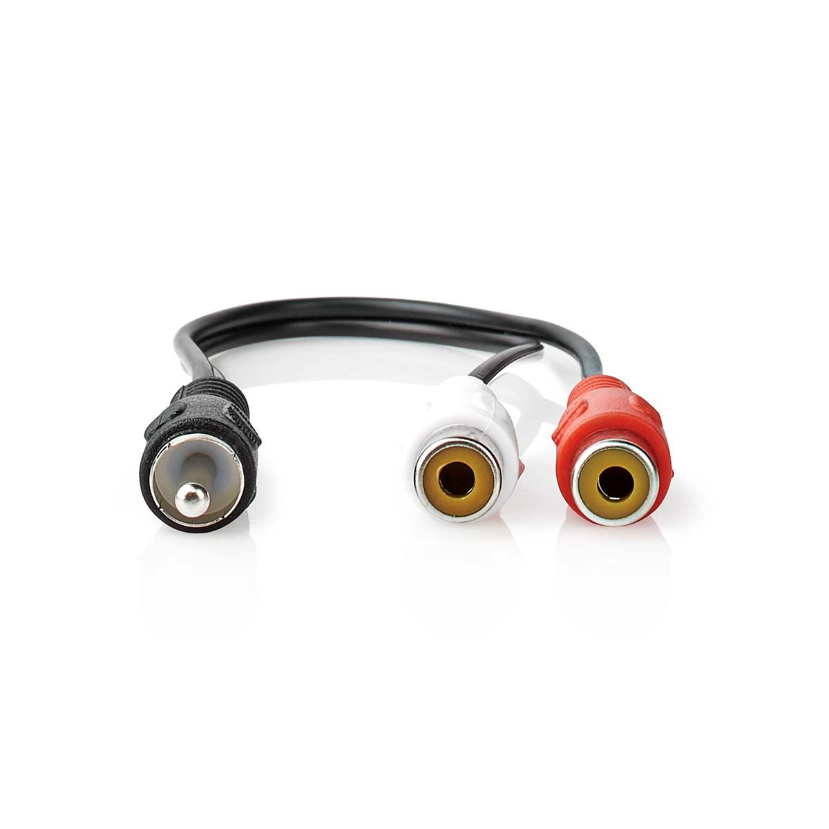Nedis Subwoofer Cable | RCA Male | 2x RCA Female | Nickel Plated | 0.20 m | Round | 5.0 x 2.5 mm | Black | Box