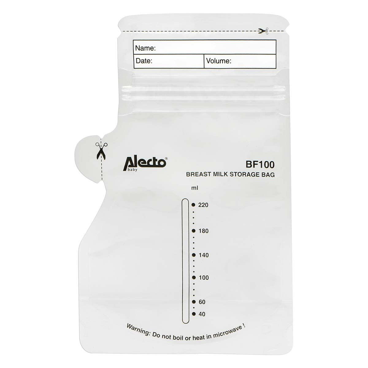 Alecto BF-100 | Breast Milk Storage Bags 220 ml | 100 pieces