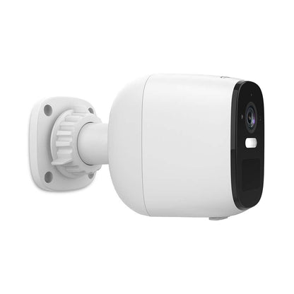 Nedis SmartLife Outdoor Camera | Wi-Fi | Spotlight | 4MP Quad HD 1440p / 2560x1440 | Pan tilt | IP66 | Max. battery life: 10 Months | Cloud Storage (optional) / microSD (not included) | 5 V DC | With motion sensor | Night vision | White