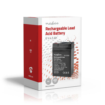 Nedis Battery | Lead-Acid | Rechargeable | 6 V | 4500 mAh