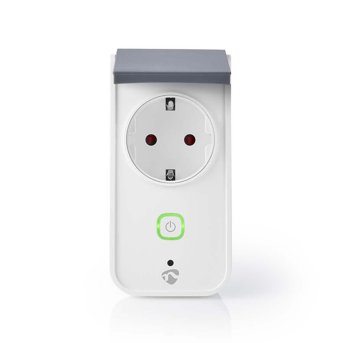 Nedis SmartLife Smart Plug | Wi-Fi | IP44 | Power meter | 3680 W | Plug with earth contact / Type F (CEE 7/7) | -30 - 40 °C | Android™ / IOS | Grey / White | 1 pcs
