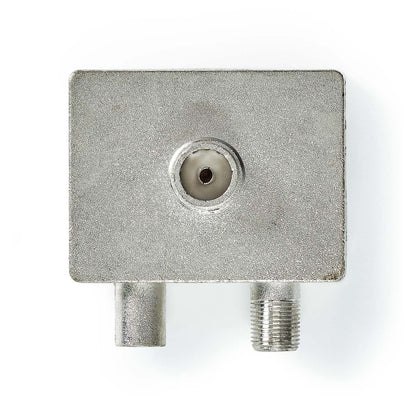 Nedis Satellite & Antenna Adapter | IEC (Coax) Female | F Female / IEC (Coax) Male | Nickel Plated | 75 Ohm | Straight | Metal | Metal / Silver | 1 pcs | Box