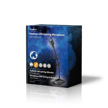 Nedis Streaming & Gaming Microphone | Used for: Desktop / Notebook | USB | Connection output: 1x 3.5 mm Audio Out | On/Off switch | Headphone output