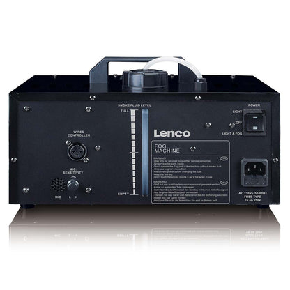 Lenco LFM-220BK | 2-in-1 Party Machine | Dual-matrix RGB Lighting | Fog Machine