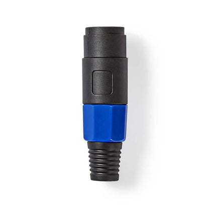 Nedis COTP16901BK | Speaker Connector | Straight | Male | Nickel Plated | Solder | Cable input diameter: 8.0 mm | ABS | Black | 1 pcs | Polybag