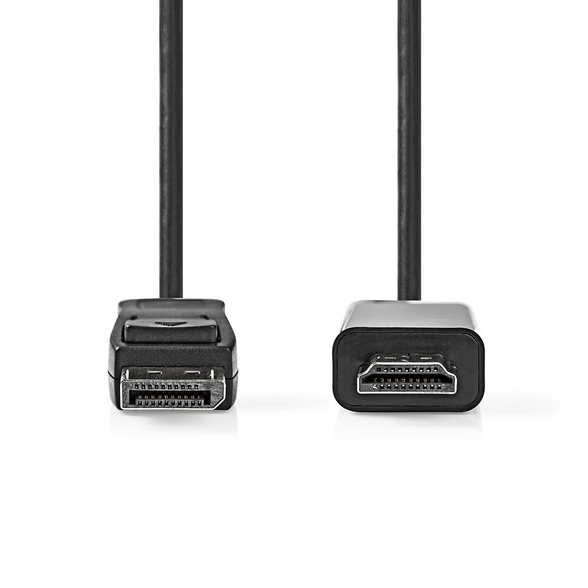 Nedis DisplayPort Cable | DisplayPort Male | HDMI™ Connector | 1080p | Nickel Plated | 1.00 m | Round | PVC | Black | Label | 12.349.506