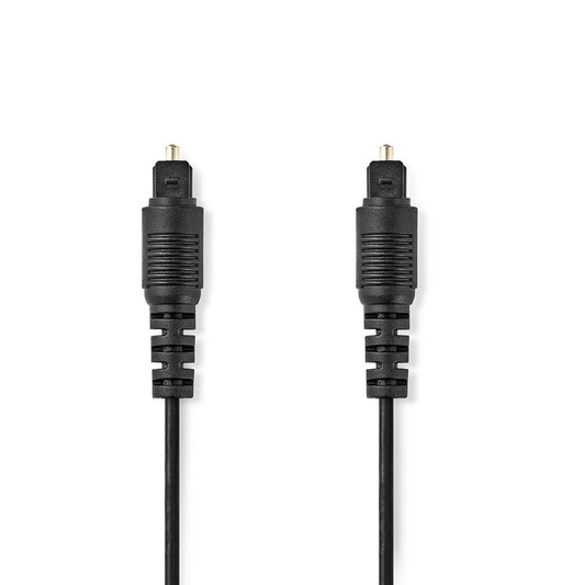 Nedis Optical Audio Cable | TosLink Male | TosLink Male | 3.00 m | Round | PVC | Black | Label