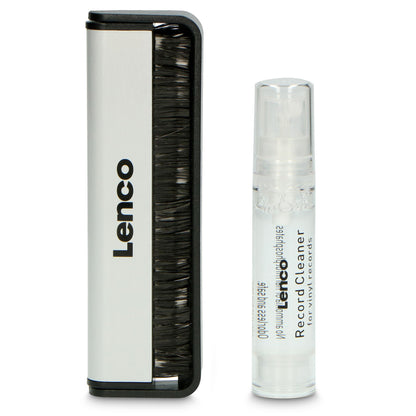 Lenco Antistatic Vinyl LP Carbon Fibre Brush & Cleaning Fluid Kit