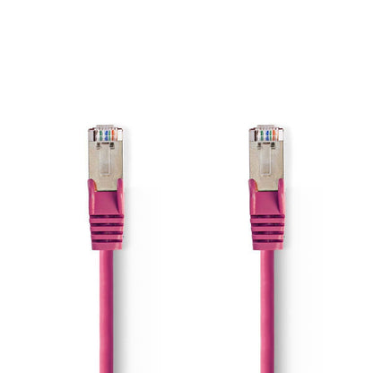 Nedis CAT5e Network Cable | SF/UTP | RJ45 Male | RJ45 Male | 20.0 m | Round | PVC | Pink | Polybag