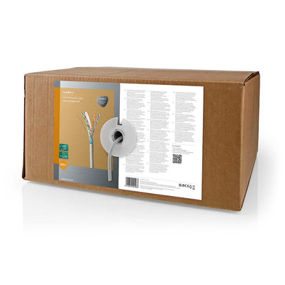 Nedis CCBG8522GY300S | Network Cable Roll | CAT6 | Solid | F/UTP | CCA | 305.0 m | Indoor | Round | PVC | Grey | Pull Box