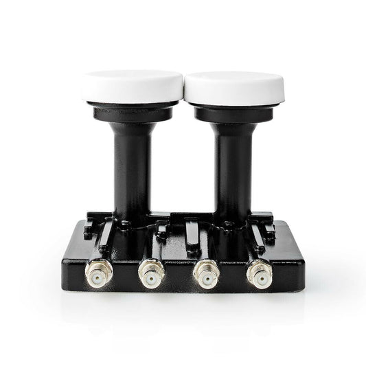 Nedis LNB | Quad Monoblock 4.3° | Output connection: 4x F-Connector | Noise figure range: 0.85 dB | Conversion gain: 52 - 67 dB | White | Suitable for: Astra1+ / Astra3