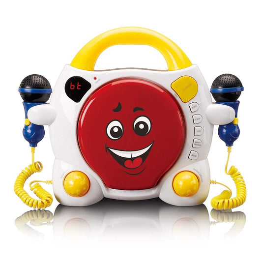 Lenco KCD-011KIDS | Kids Portable CD Player / Karaoke Machine | Bluetooth Speaker | with 2 Microphones