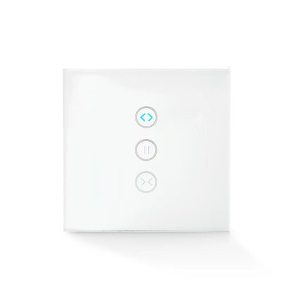Nedis SmartLife Wall Switch | Wi-Fi | Curtain / Shutter / Sunshade | Wall Mount | 300 W | Android™ / IOS | Glass | White